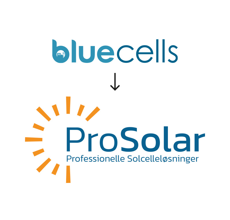 Billede af Prosolar og Bluecells logo